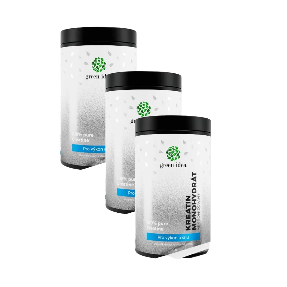Zvýhodněný set 3x: Kreatin monohydrát – mikronizovaný 150 g – Green idea