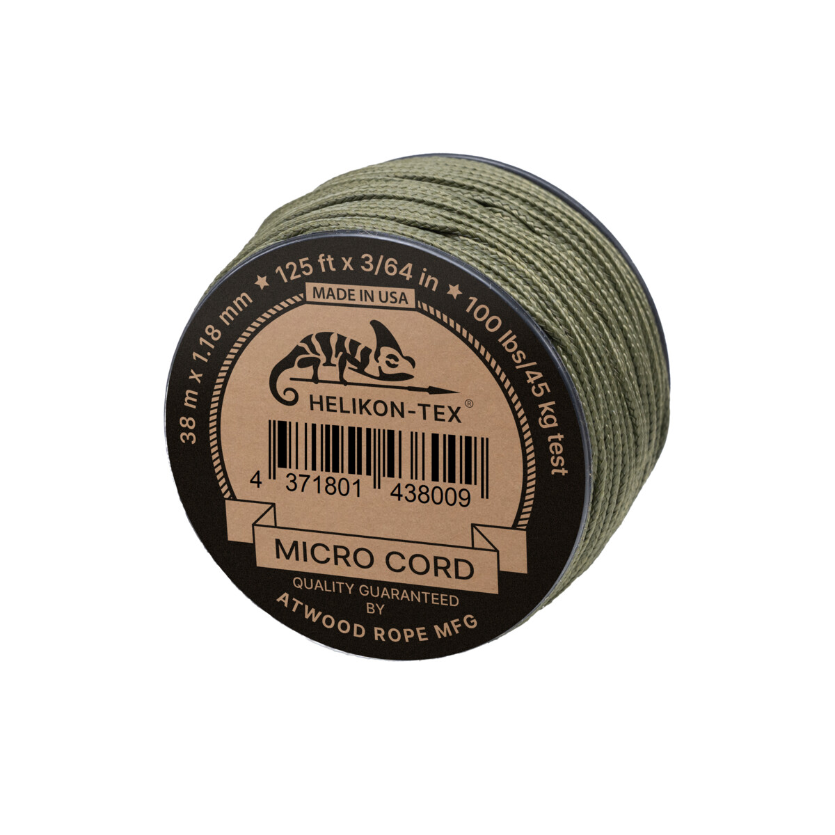 Šňůra Helikon Micro Cord 38 m - olivová