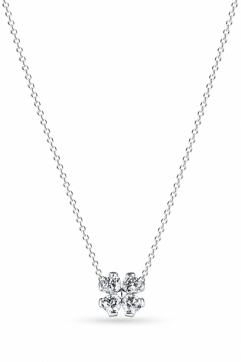 Pandora Stříbrný náhrdelník Třpytivý čtyřlístek 394502C01-45