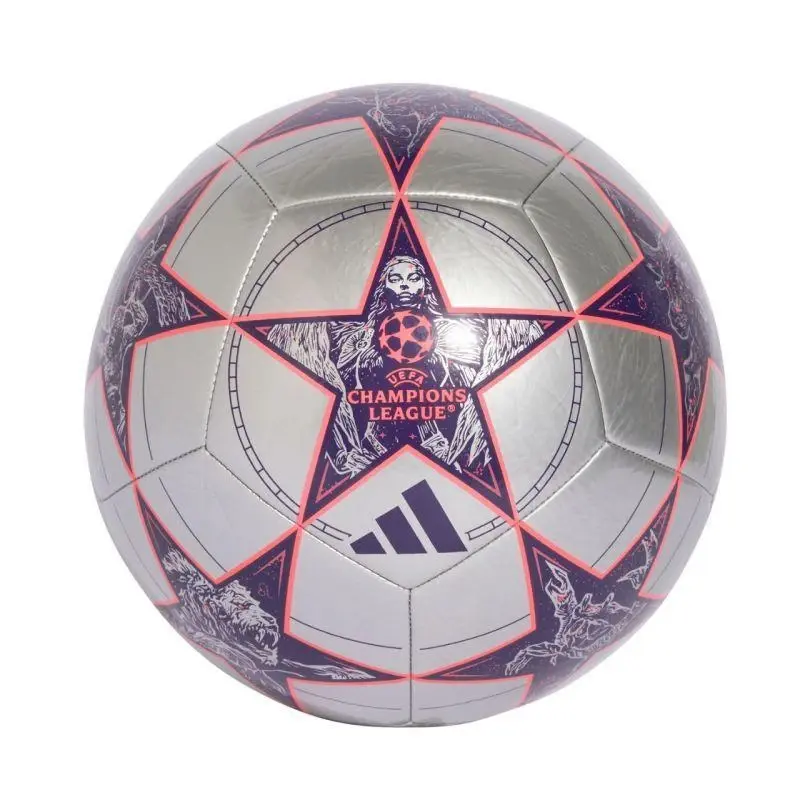 Adidas UCL CLB SILVMT/DPURPL/TURBO fotbalový míč