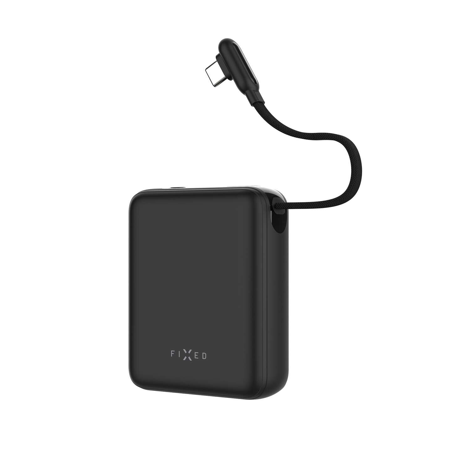 FIXED powerbanka Zen 10 Loop s LCD displejem a výstupem 30W, 10 000 mAh černá FIXZENL-10-BK