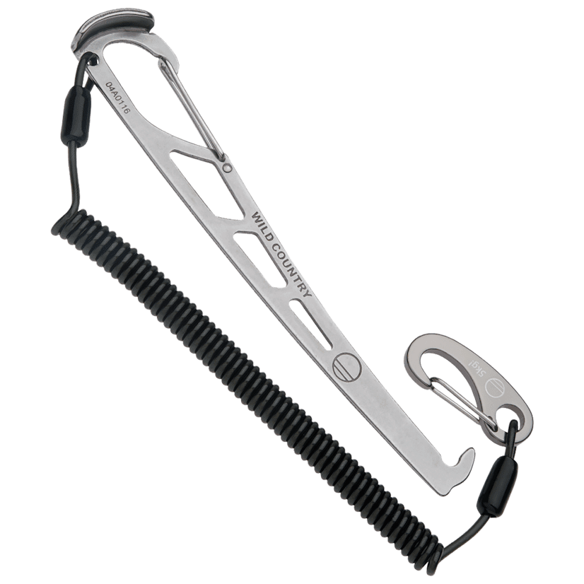 Vytahovač vklíněnců Wild Country Pro Key With Leash Barva: stříbrná
