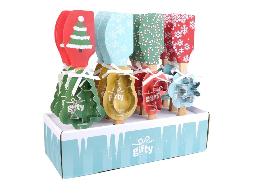 MFP 6660040 Gifty - Stěrka s vykrajovátkem vánoční - display 12ks