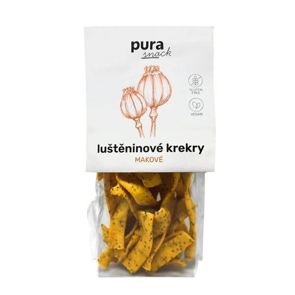 Puravita PuraSnack – makové krekry, bez lepku 65g (ct 48)