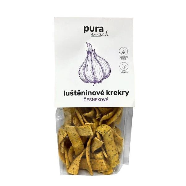 Puravita PuraSnack – česnekové krekry, bez lepku 65g (ct 48)