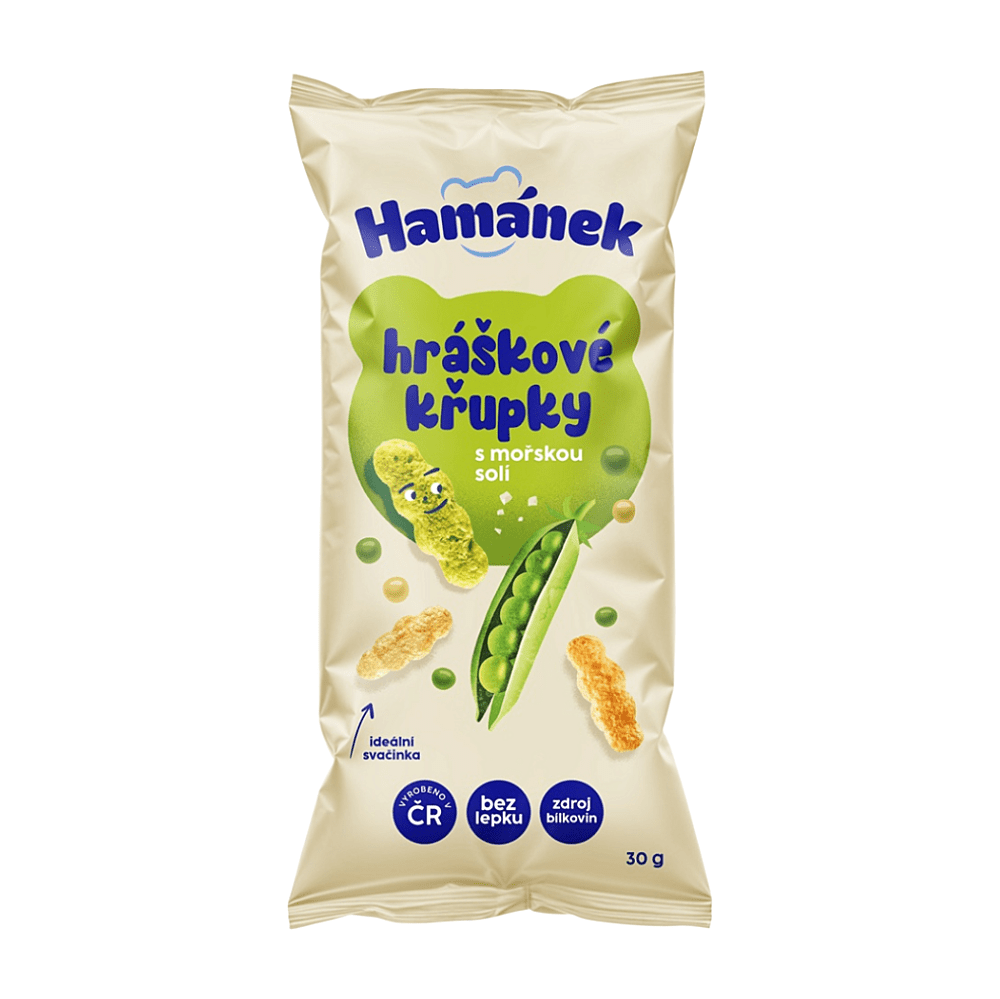 HAMÁNEK Hráškové křupky s mořskou solí 30 g