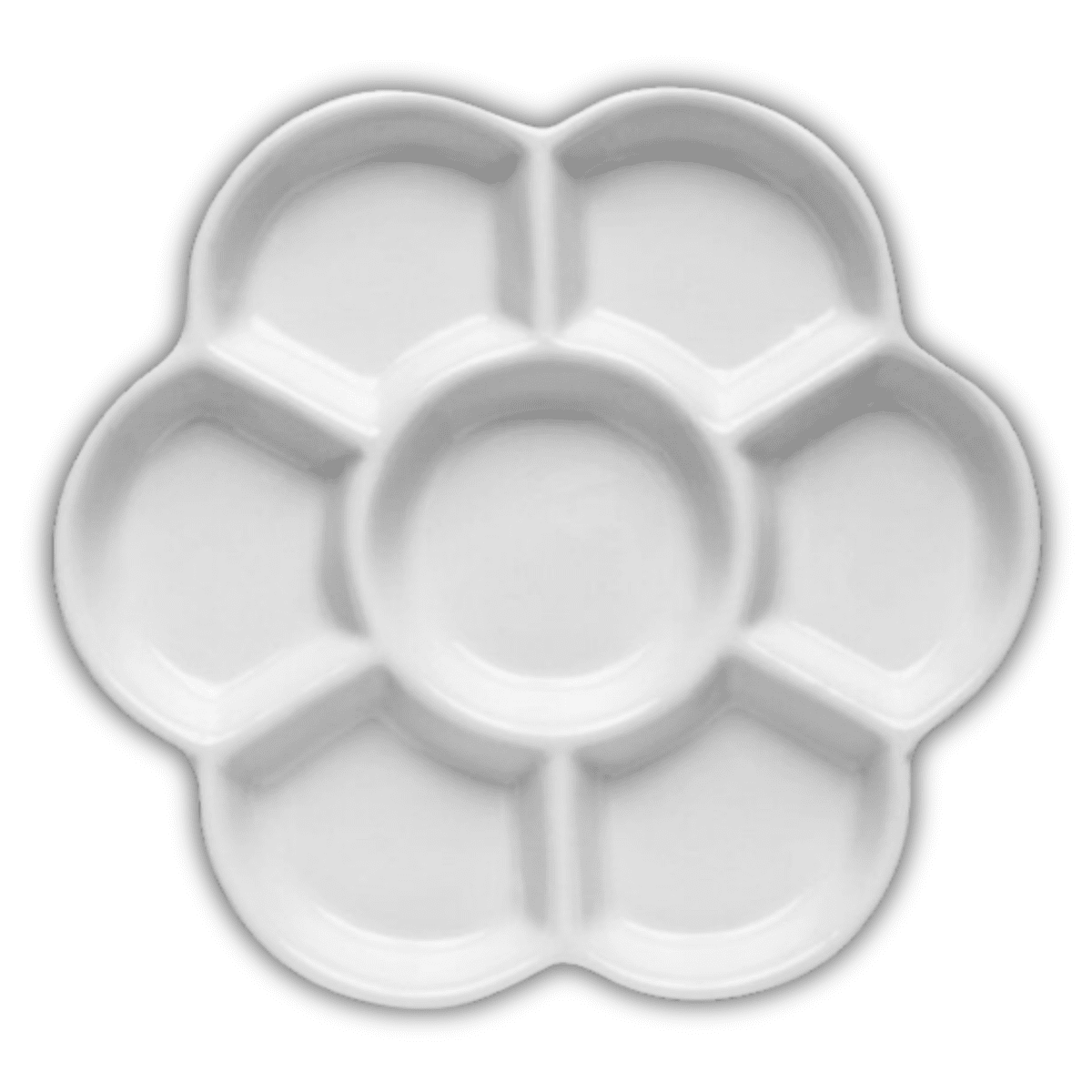 Porcelánová malířská paleta Daler Rowney - kulatá, 7 pozic