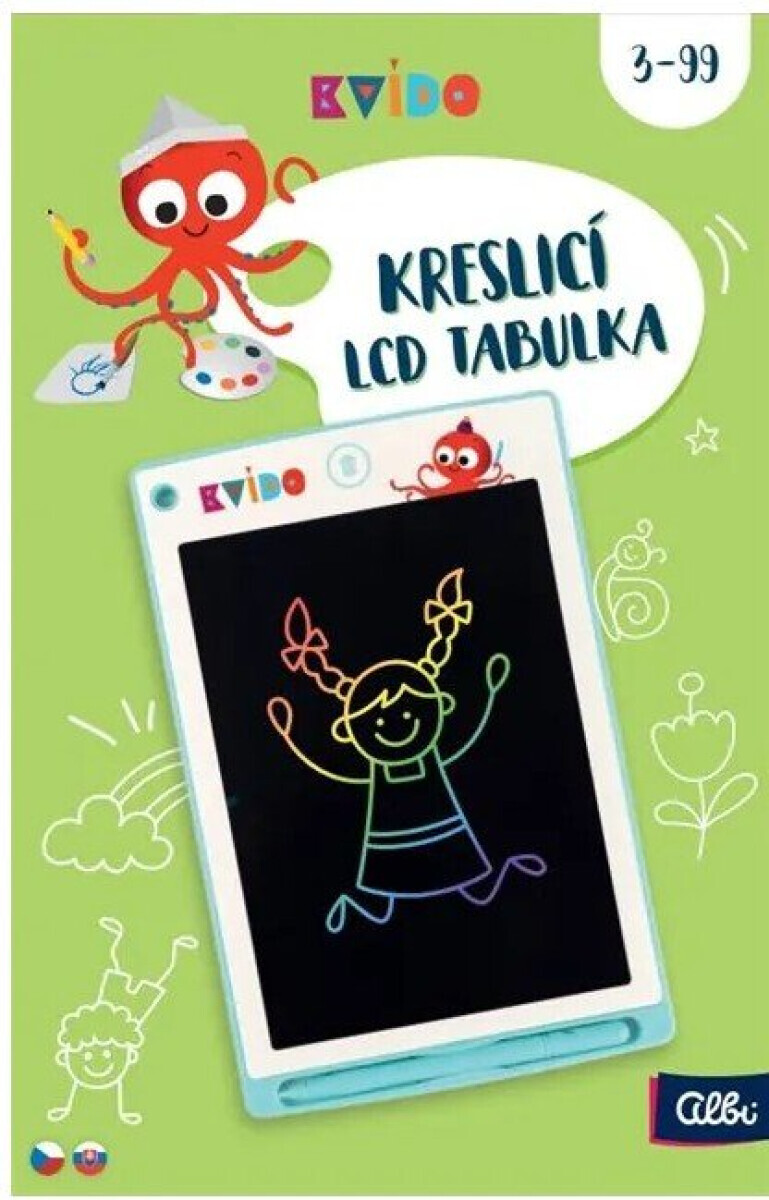 Kvído - Zelená kreslicí LCD tabulka