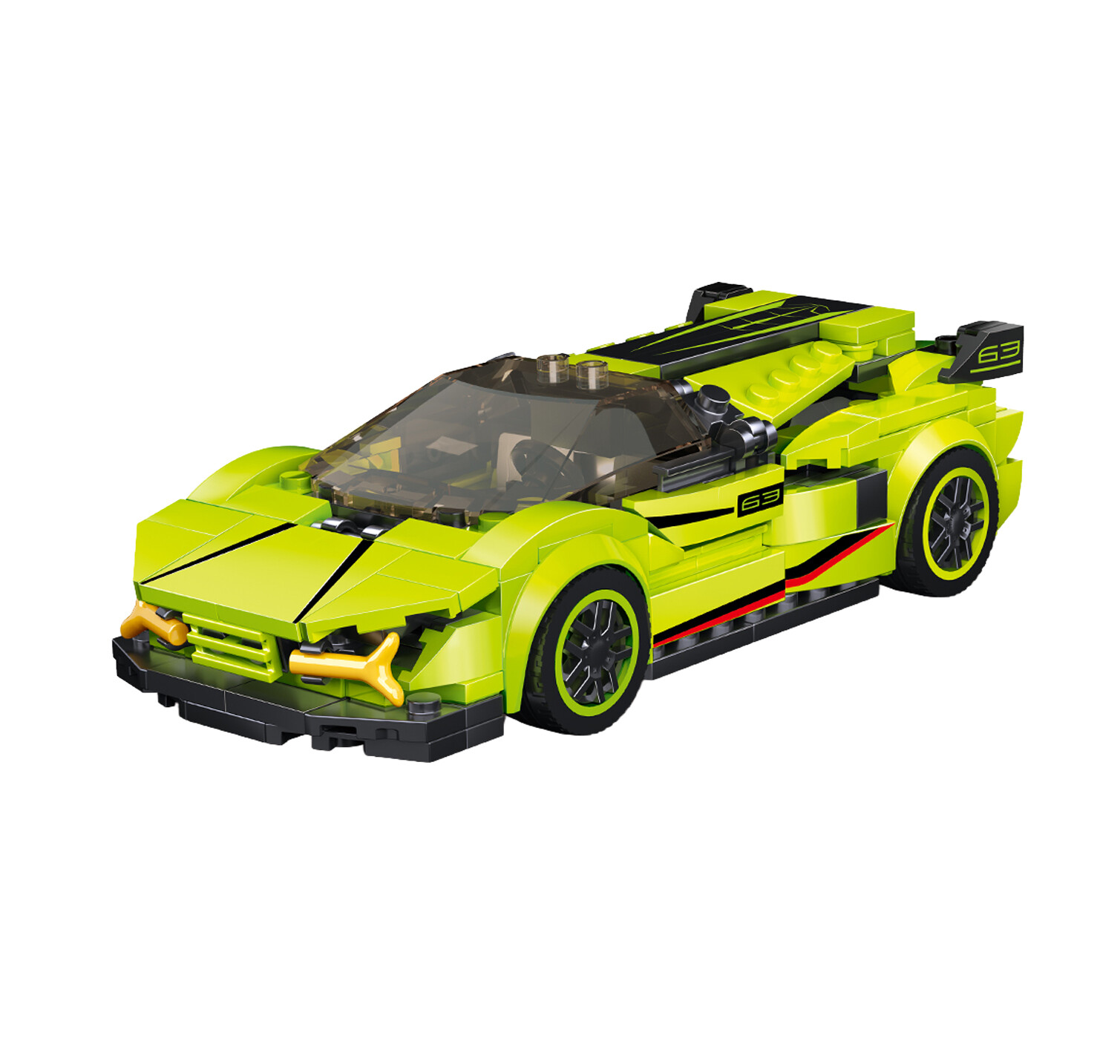 Stavebnice Auto zelené 16,5 cm