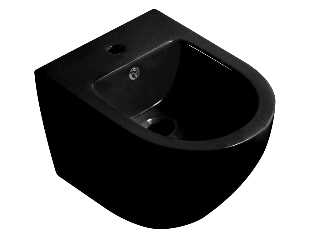 CERANO Bidet závěsný Cesso černá lesklá 49x36 CER-417398