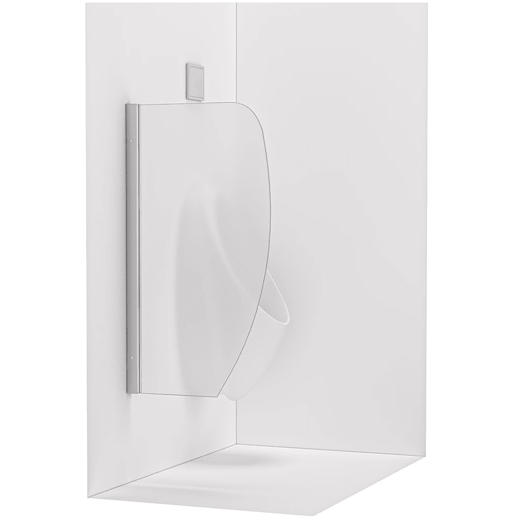 CERANO Pisoárová dělící stěna Vetra 6 mm chrom, mléčné sklo 40x80 CER-674941