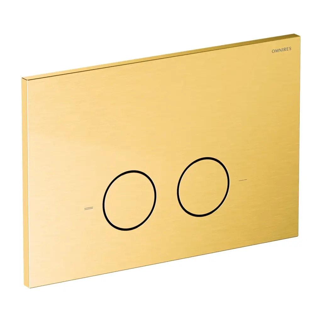OMNIRES STEEL-R45 splachovací tlačítko z nerezové oceli, zlato broušené ST45PS1GLB