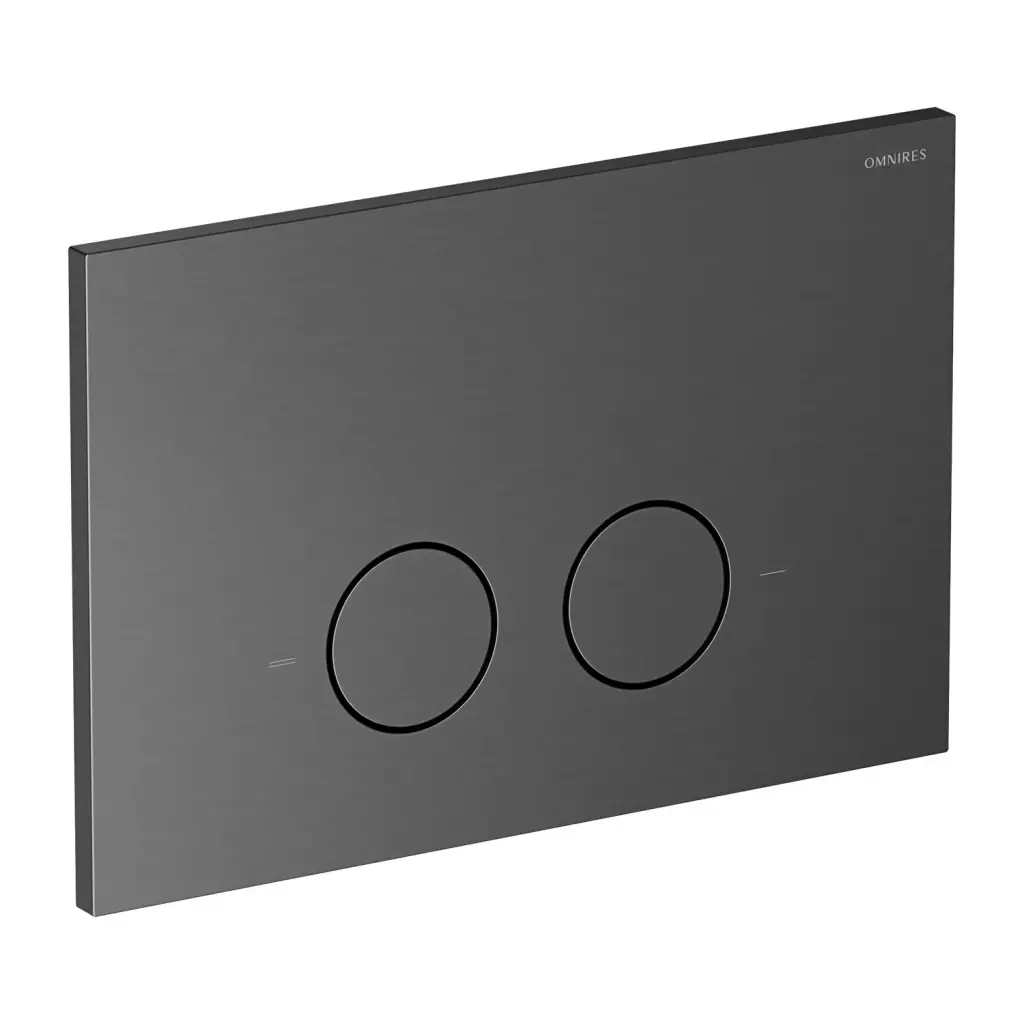 OMNIRES STEEL-R45 splachovací tlačítko z nerezové oceli, grafit broušený ST45PS1GR
