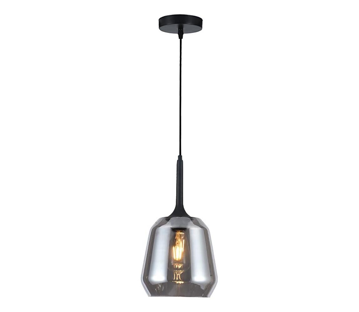 Viokef Lighting Lustr na lanku MAEVA 1xE27/40W/230V kouřová černá/černá 4312800