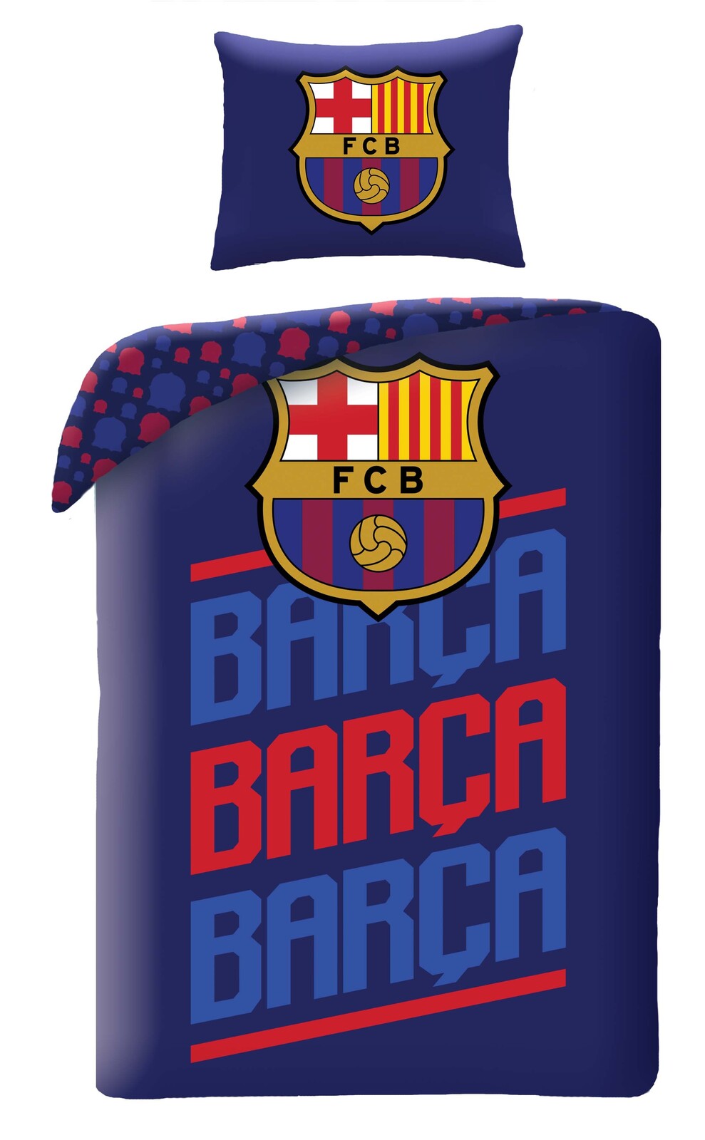 Halantex Bavlněné povlečení 140x200 + 70x90 cm - FC Barcelona 