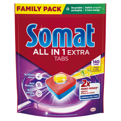 Somat Tablety do myčky All in 1 Extra Lemon 140 ks