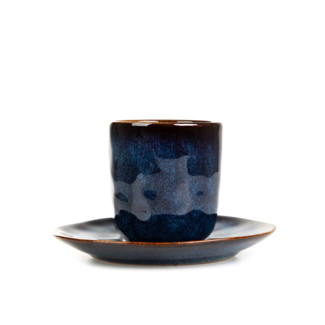 Šálek s podšálkem CASPER na espresso, granátový 874913 80 ml
