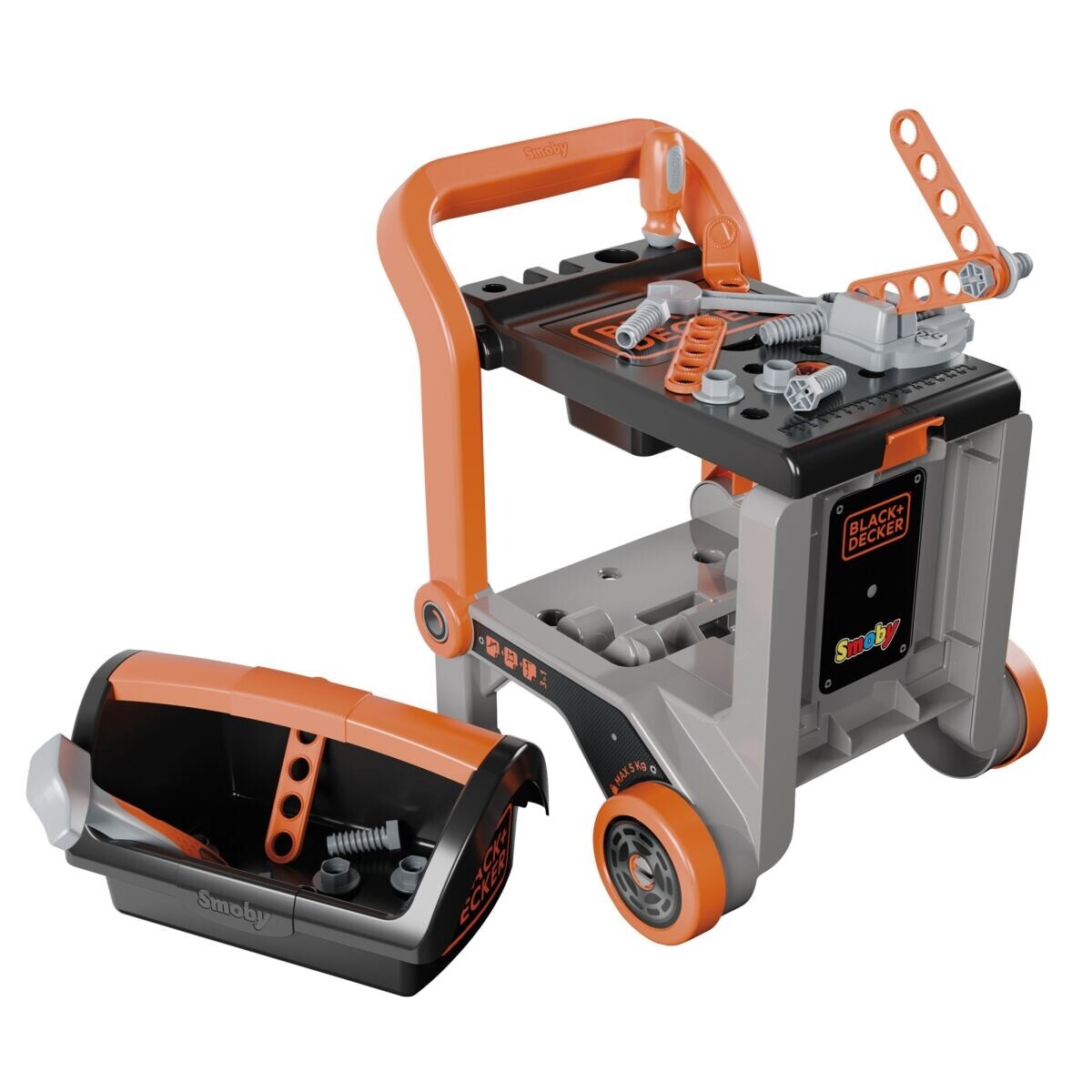 Smoby Black & Decker Dílenský vozík s boxem na nářadí