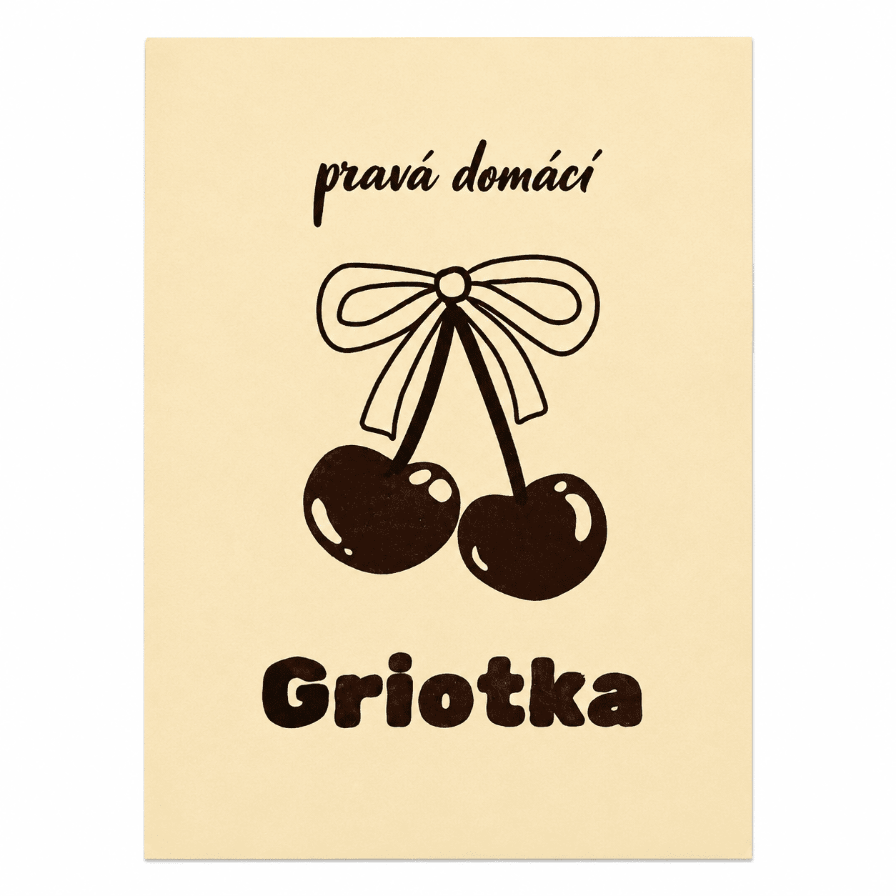 Etiketa samolepící Griotka