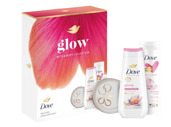 DOVE Glowing prémiová kazeta s miskou na šperky