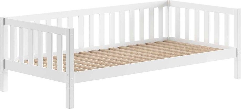 Bílá dětská postel z borovicového dřeva s roštem 90x200 cm Dallas – Vipack