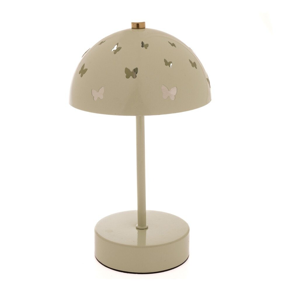 Béžová kovová dětská stolní lampa Butterfly – Dakls
