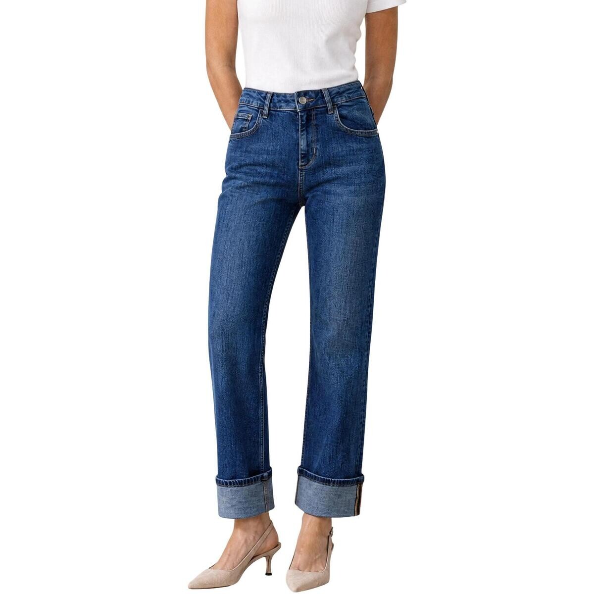 Liu Jo  PANTS UF6225 D0360  Modrá