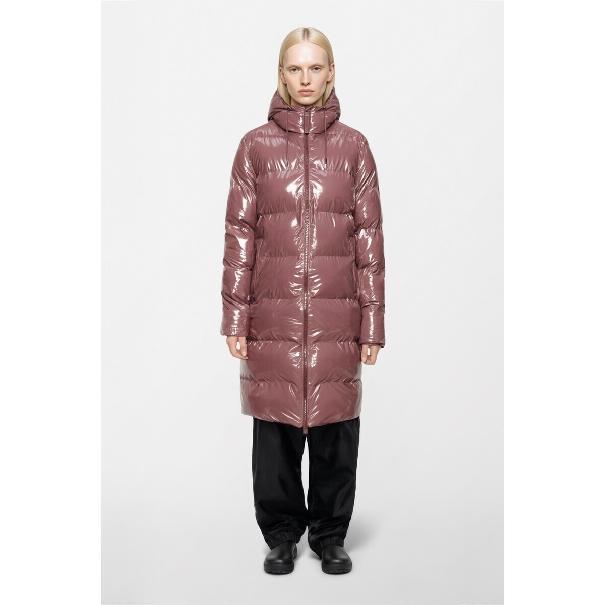 Rains  15130r Alta Longer Puffer Jacket W3  Růžová