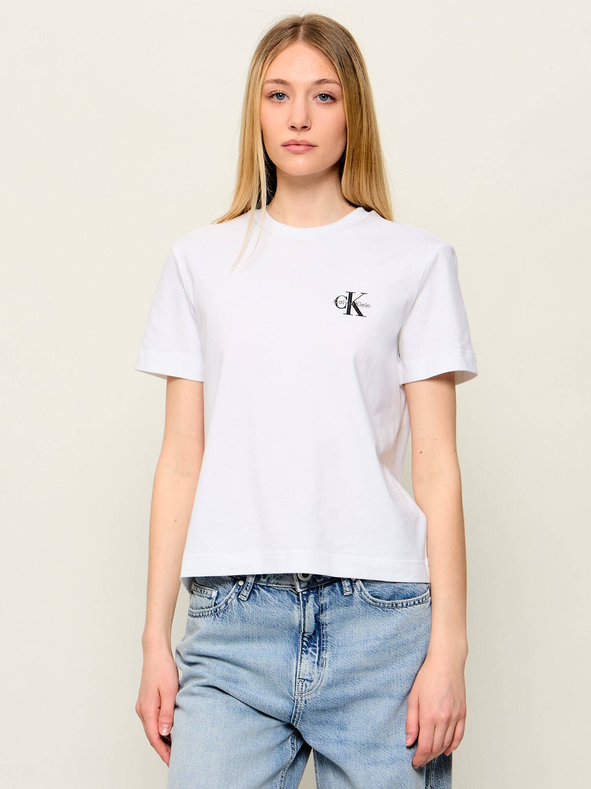 Calvin Klein dámské bílé tričko LV047AB801-YAF XS