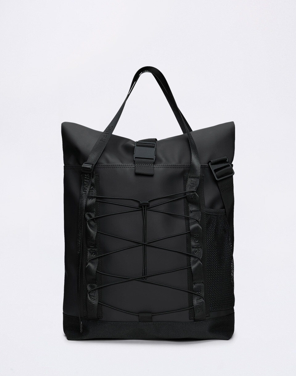Rains Trail Rolltop Tote Bag 01 Black