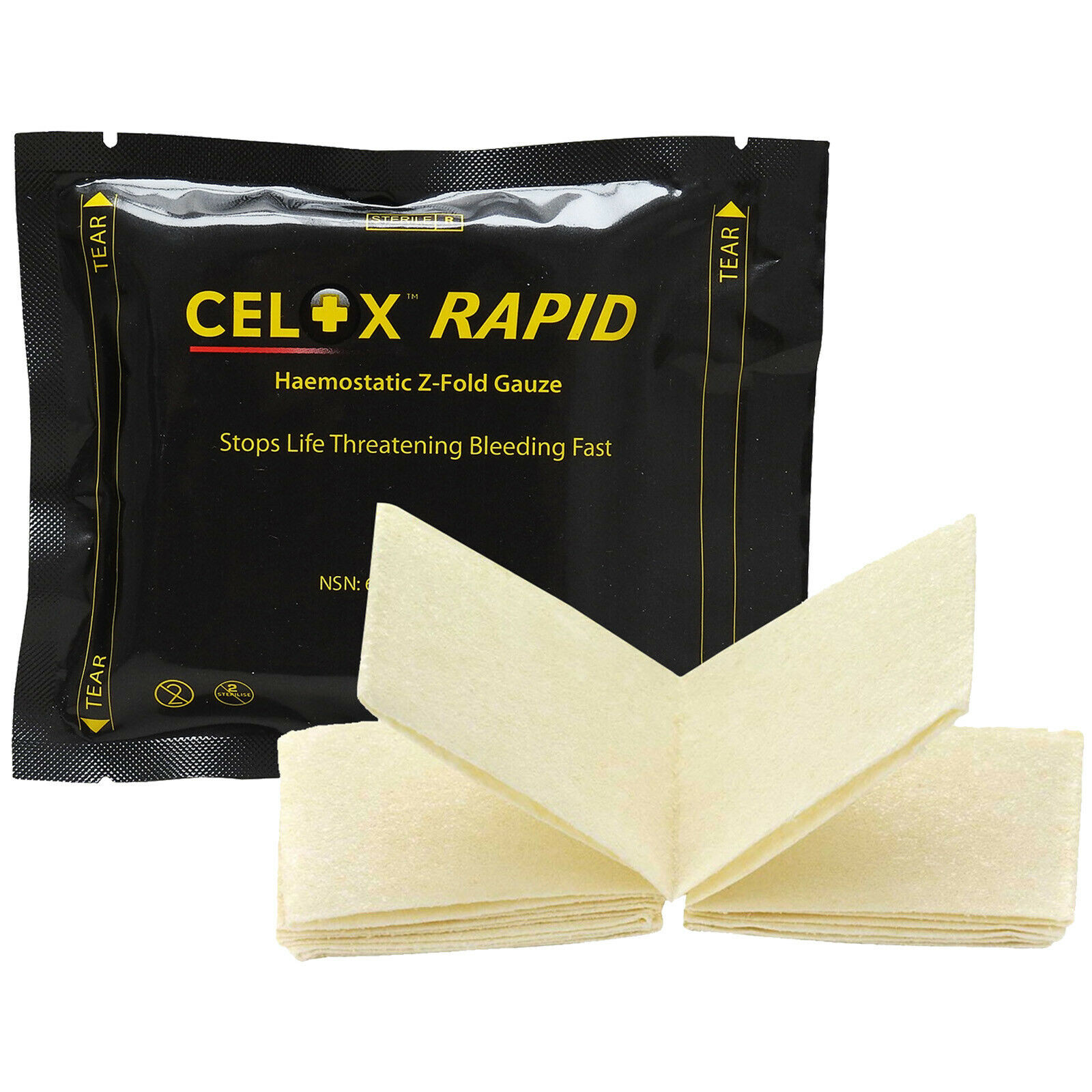 Gáza hemostatická Celox™ Rapid k zastavení krvácení