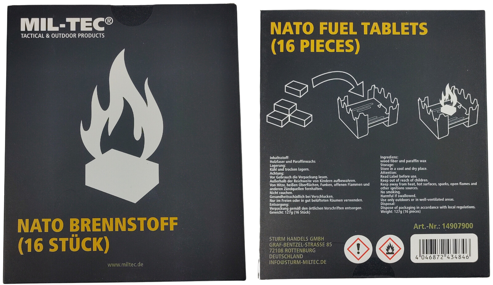 Palivové tablety 16 kusů NATO tuhý líh Mil-Tec® 14907900