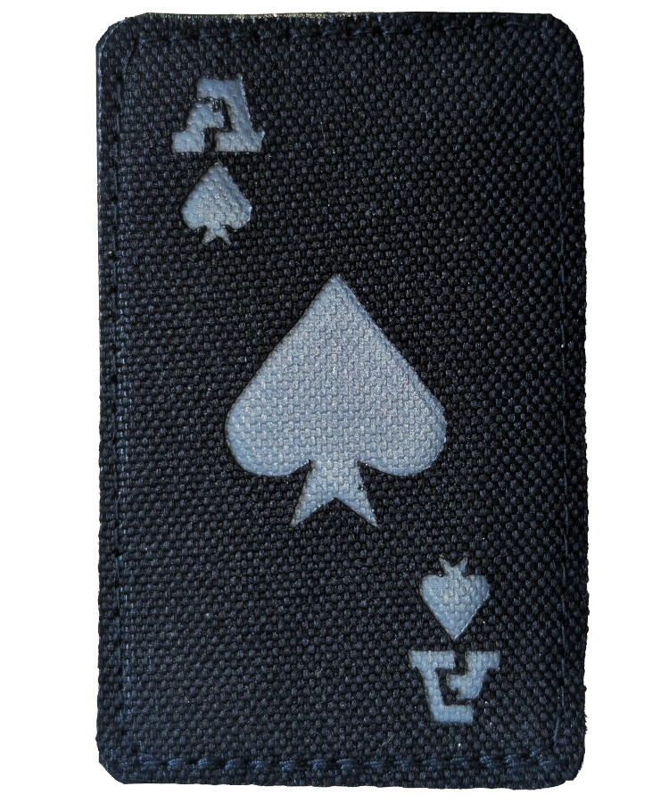 Nášivka Eso Laser Cut Patch ACE Velcro černá