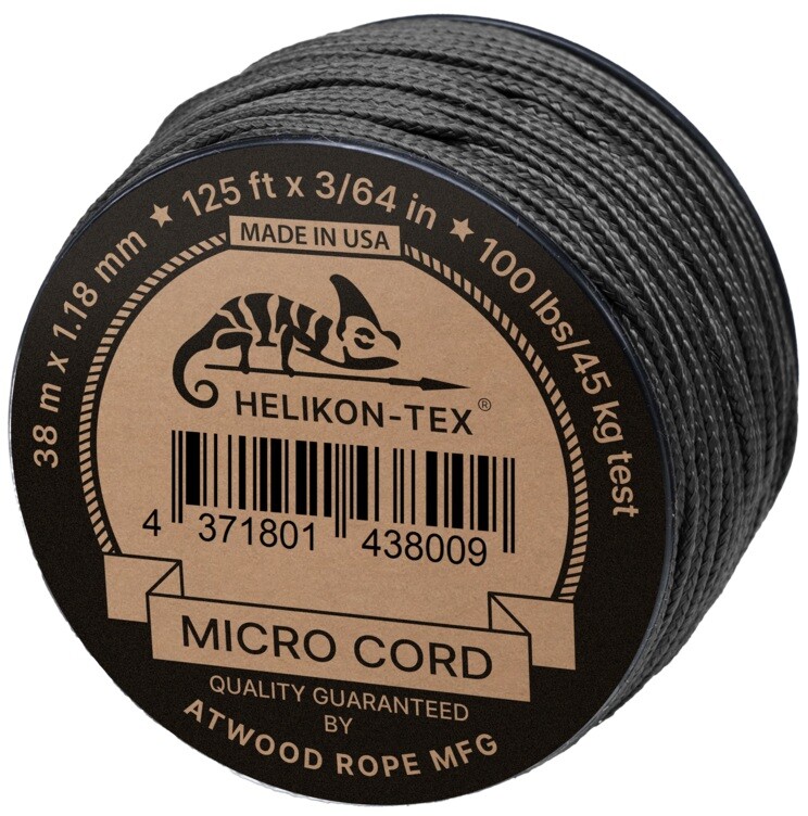 Padáková šňůra Micro Paracord Helikon-Tex® černá