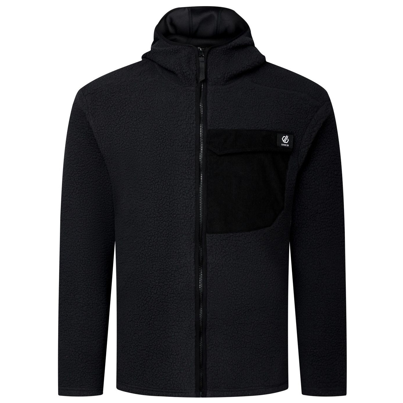 Pánská mikina Dare 2b Firn Hooded Borg Fleece Velikost: L / Barva: černá