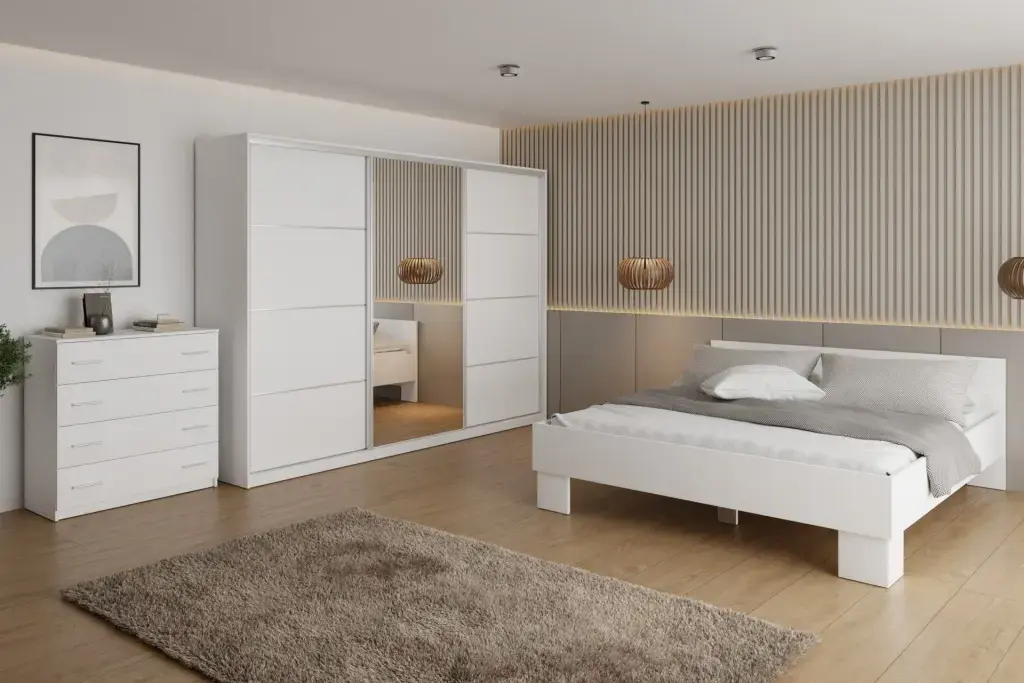 Ložnice NEJBY BARNABA 280K, bílá DOPRODEJ