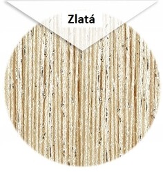 Provázková záclona Zlatá se stříbrnou nitkou