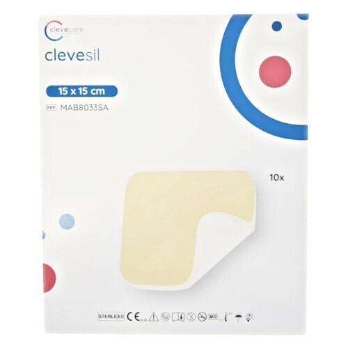 Clevecare Clevesil silik.pěnov.krytí 15x15cm 10ks