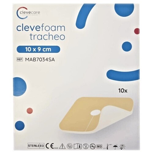Clevecare Clevefoam Tracheo pěn.krytí 10x9cm 10ks