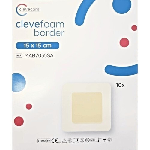 Clevecare Clevefoam Border pěn.krytí 15x15cm 10ks