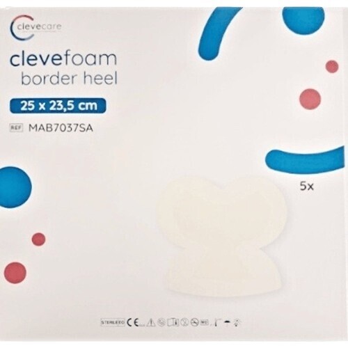 Clevecare Clevefoam Border Heel kryt.25x23.5cm 5ks