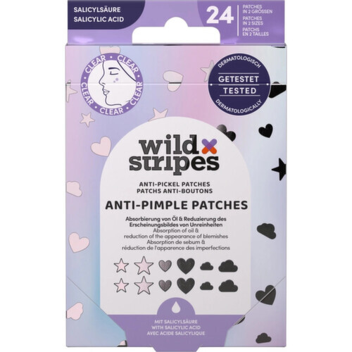 Wild Stripes Anti-Pimple Patches whit Salicylic Acid 24ks - II. jakost