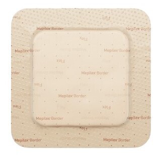MEPILEX BORDER FLEX 10X10 CM, 5 KS, SAMOLEPÍCÍ ABSORPČNÍ PĚNOVÉ KRYTÍ - II. jakost