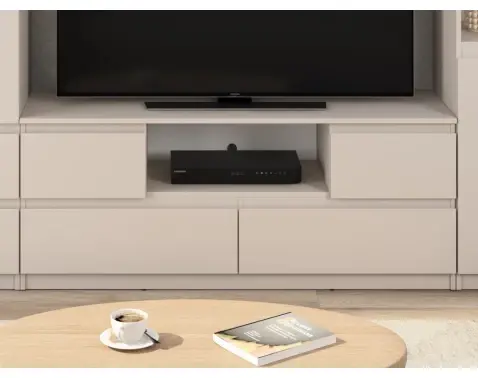 TV skříňka Carlos, béžový kašmír, šířka 140 cm
