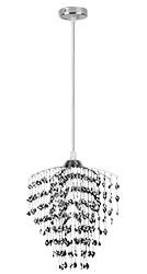 Závěsná lampa Sardi 1x60W E27 chromové stínidlo
