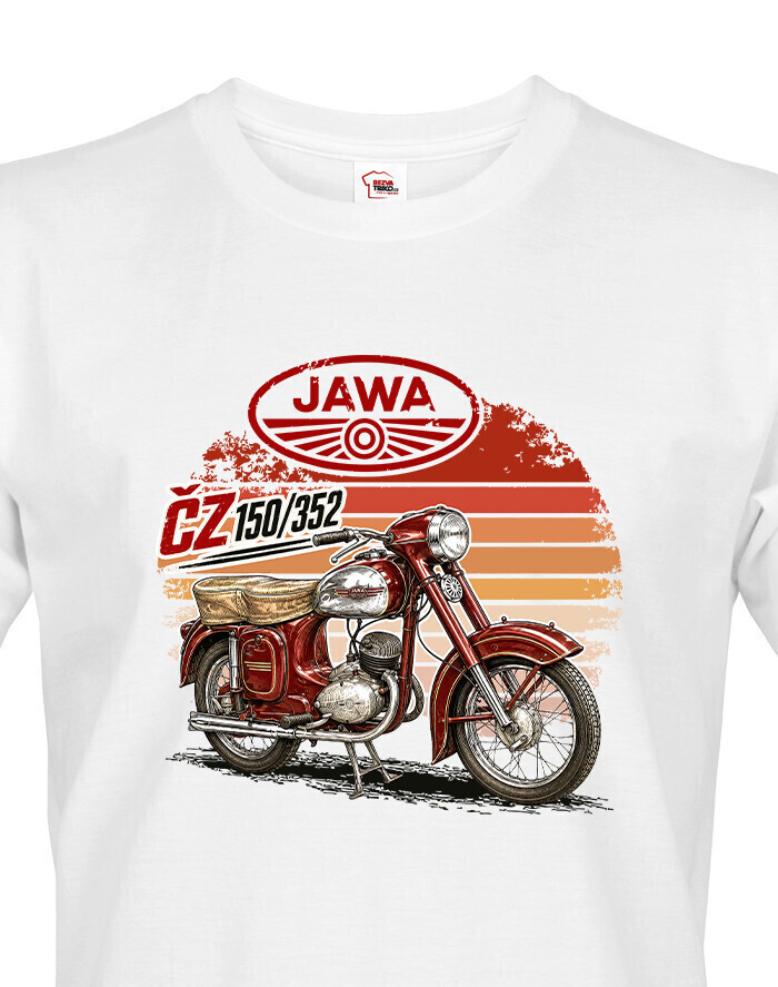 Pánské tričko JAWA ČZ 150/352 - Legendární motorka | Bezvatriko.cz