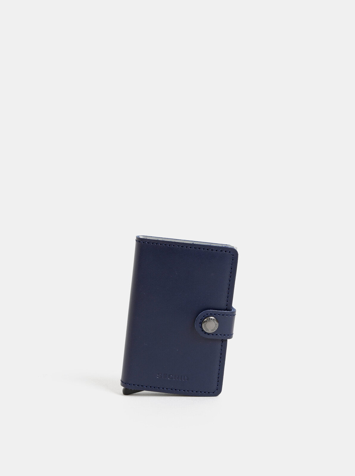 Tmavě modrá kožená peněženka Secrid Miniwallet