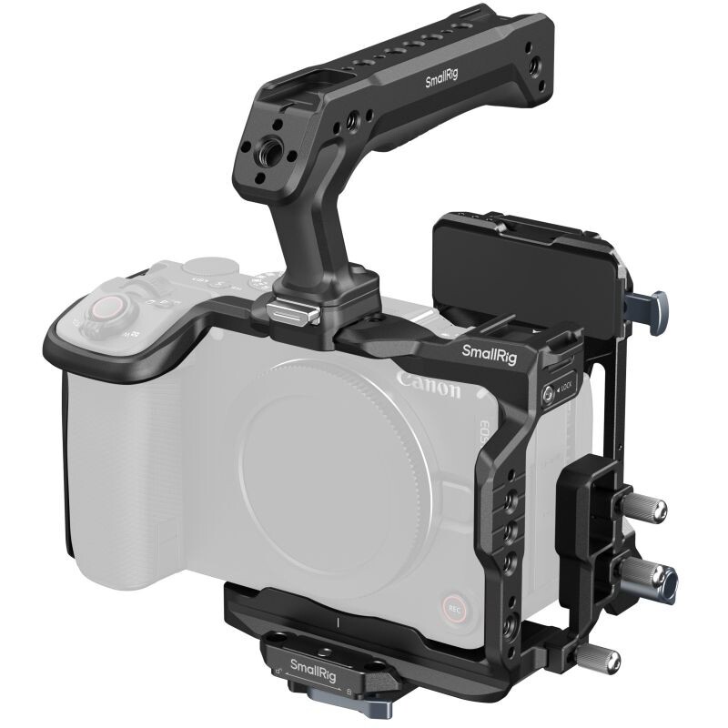SMALLRIG 6381 HawkLock Quick Release Cage Kit with V-Mount Battery Plate for Canon EOS R6 V