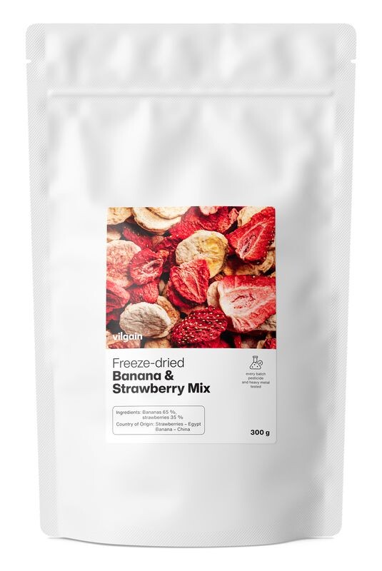 Vilgain Mix lyofilizovaných jahod a banánů – 300 g