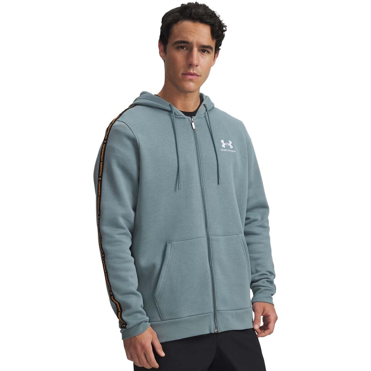 Under Armour  Ua Icon Fleece Fz Taping  Modrá